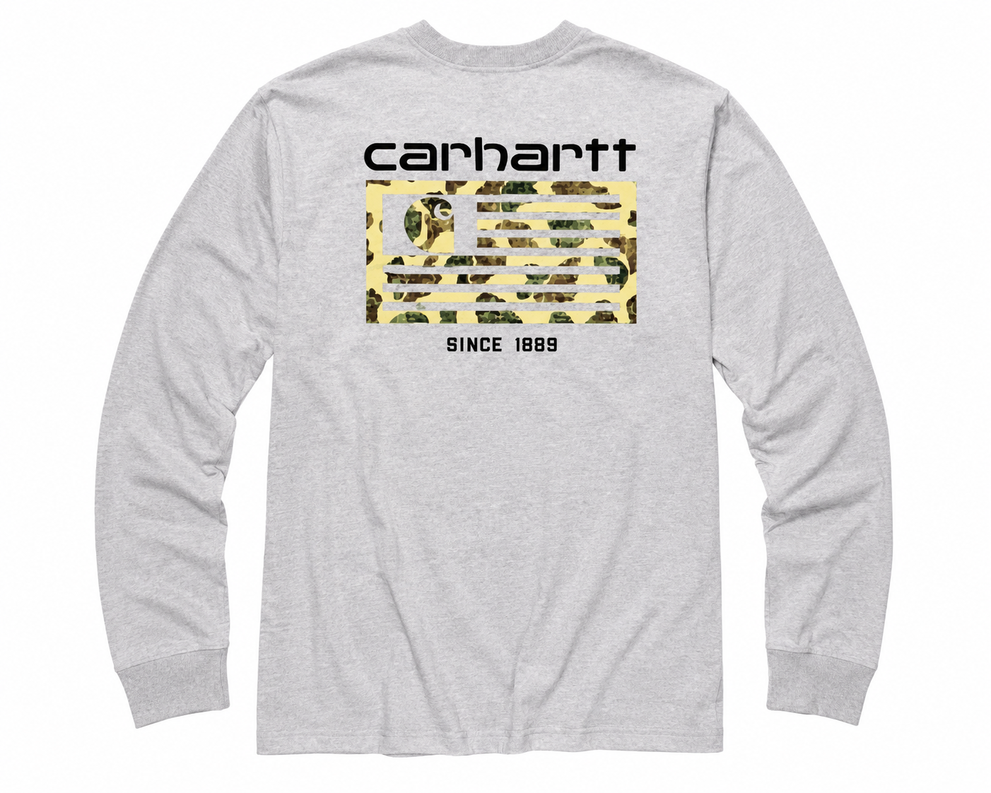 Carhartt Since 1889 Camo Graphic Long Sleeve Shirt – Gray