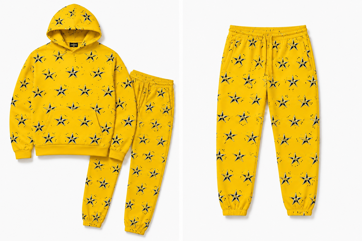 Denim Tears Every Tear Is a Star Yellow Hoodie & Sweatpants Set