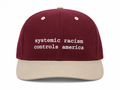 Denim Tears Systemic Racism Controls America Hat – Burgundy/Cream