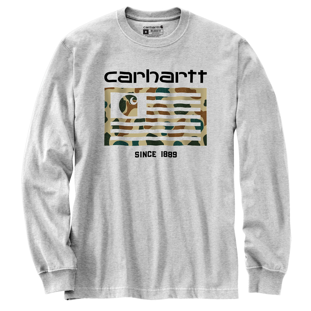 Carhartt Since 1889 Camo Graphic Long Sleeve Shirt – Gray