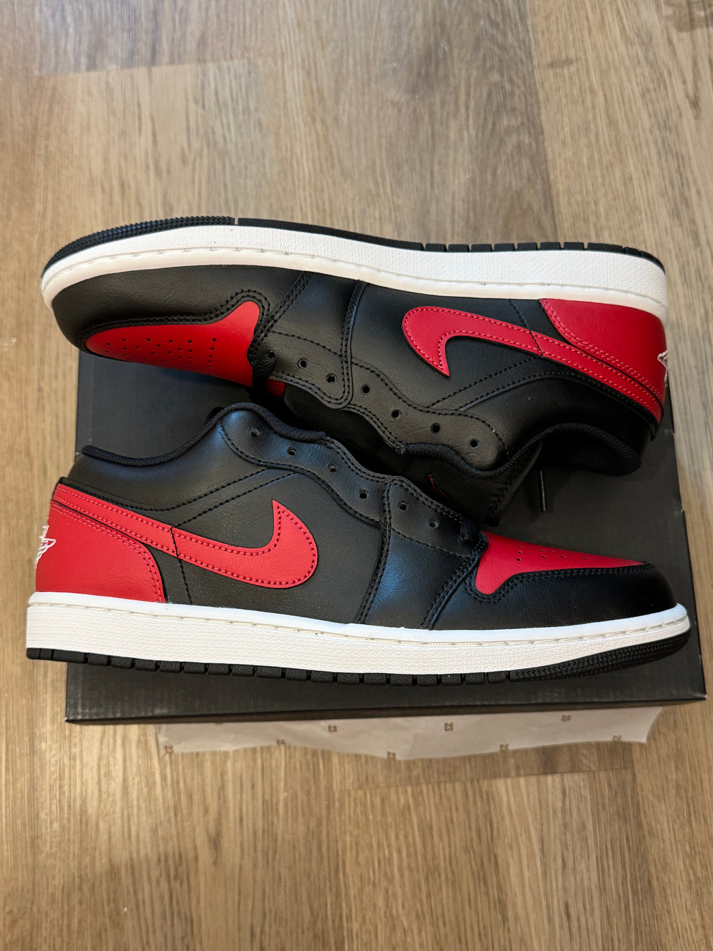 Air Jordan 1 Low Bred Twist – Black/Red – Men’s Size 10