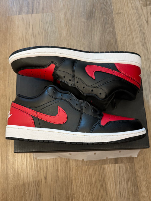 Air Jordan 1 Low Bred Twist – Black/Red – Men’s Size 10