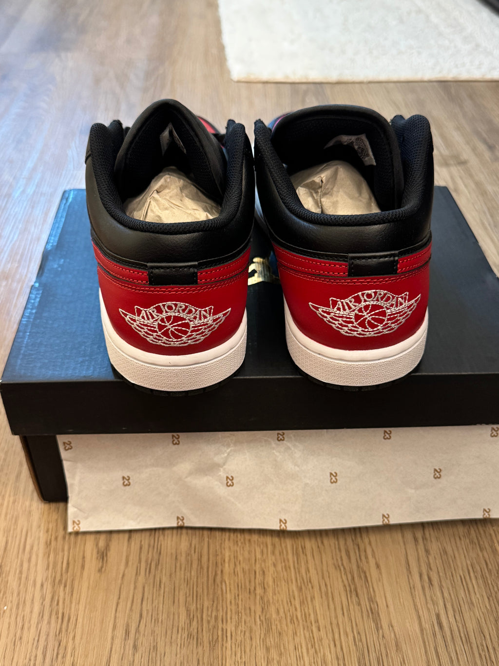Air Jordan 1 Low Bred Twist – Black/Red – Men’s Size 10