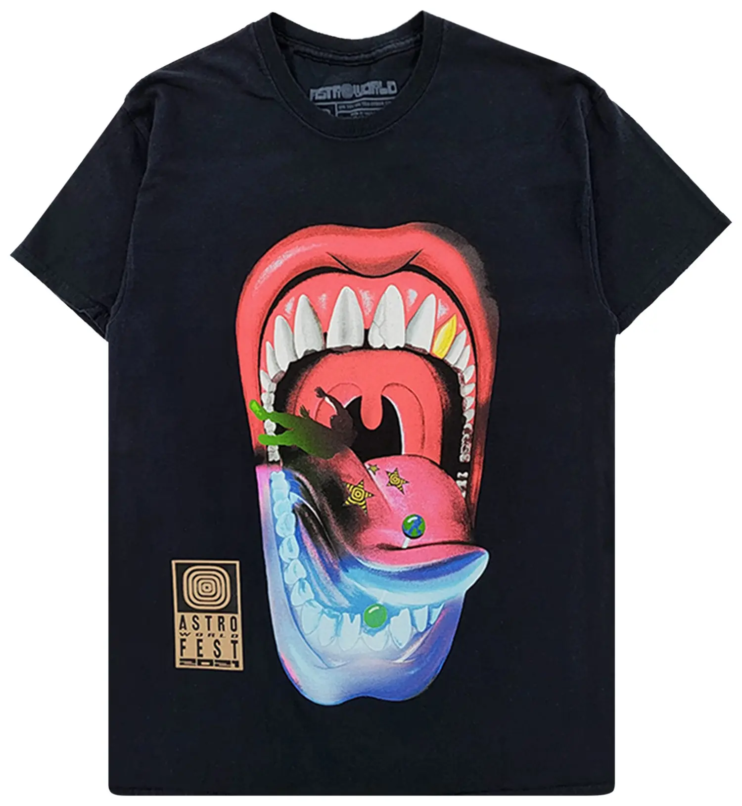 Travis Scott Astroworld Festival Graphic T-Shirt – Black – Size Small