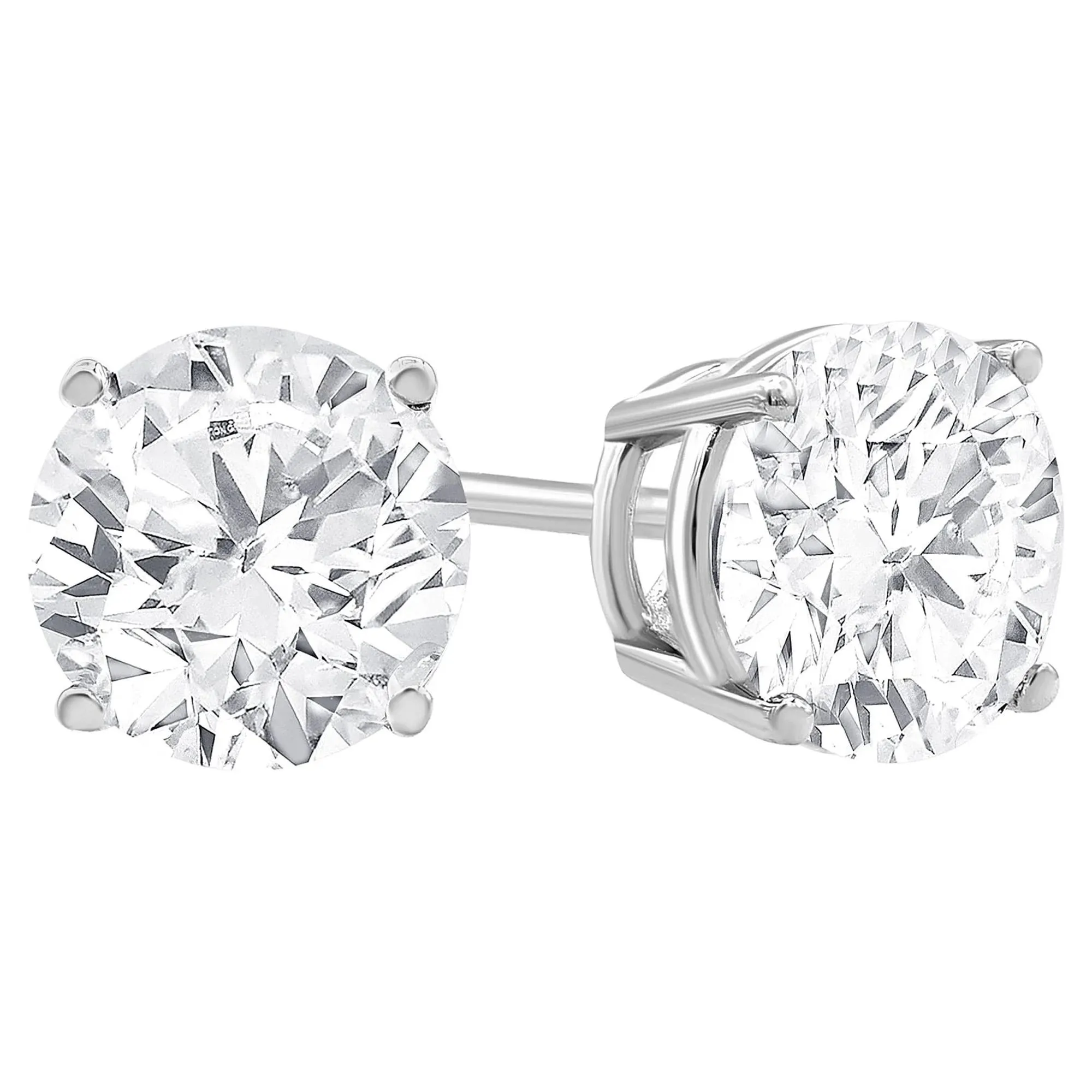 925 Sterling Silver 0.5 CT Moissanite Stud Earrings – Diamond Tester Passing