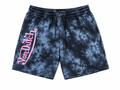 Von Dutch Tie-Dye Logo Shorts – Black/Blue & Pink
